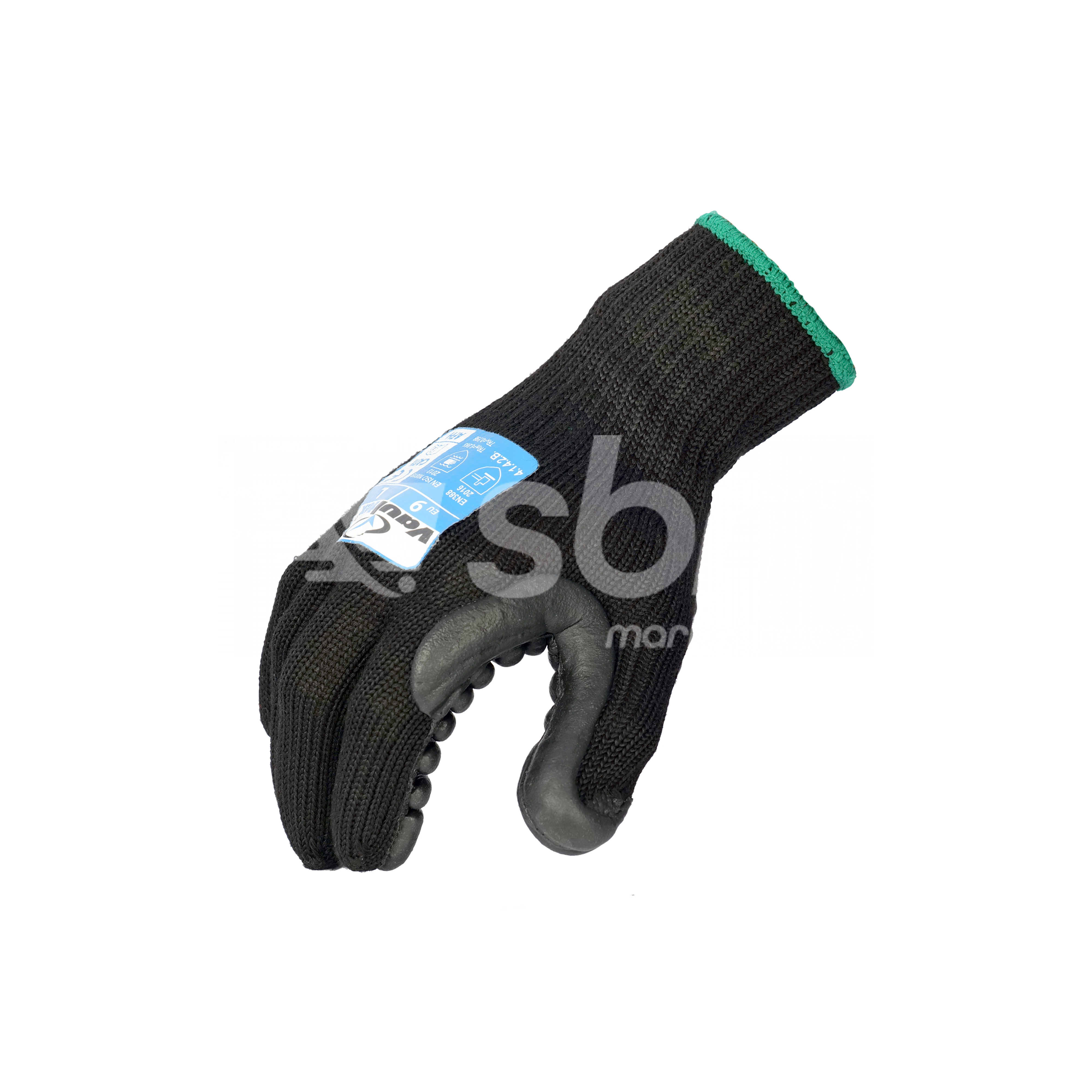 Vaultex, Palm Coated Anti Vibration Gloves, Black Color