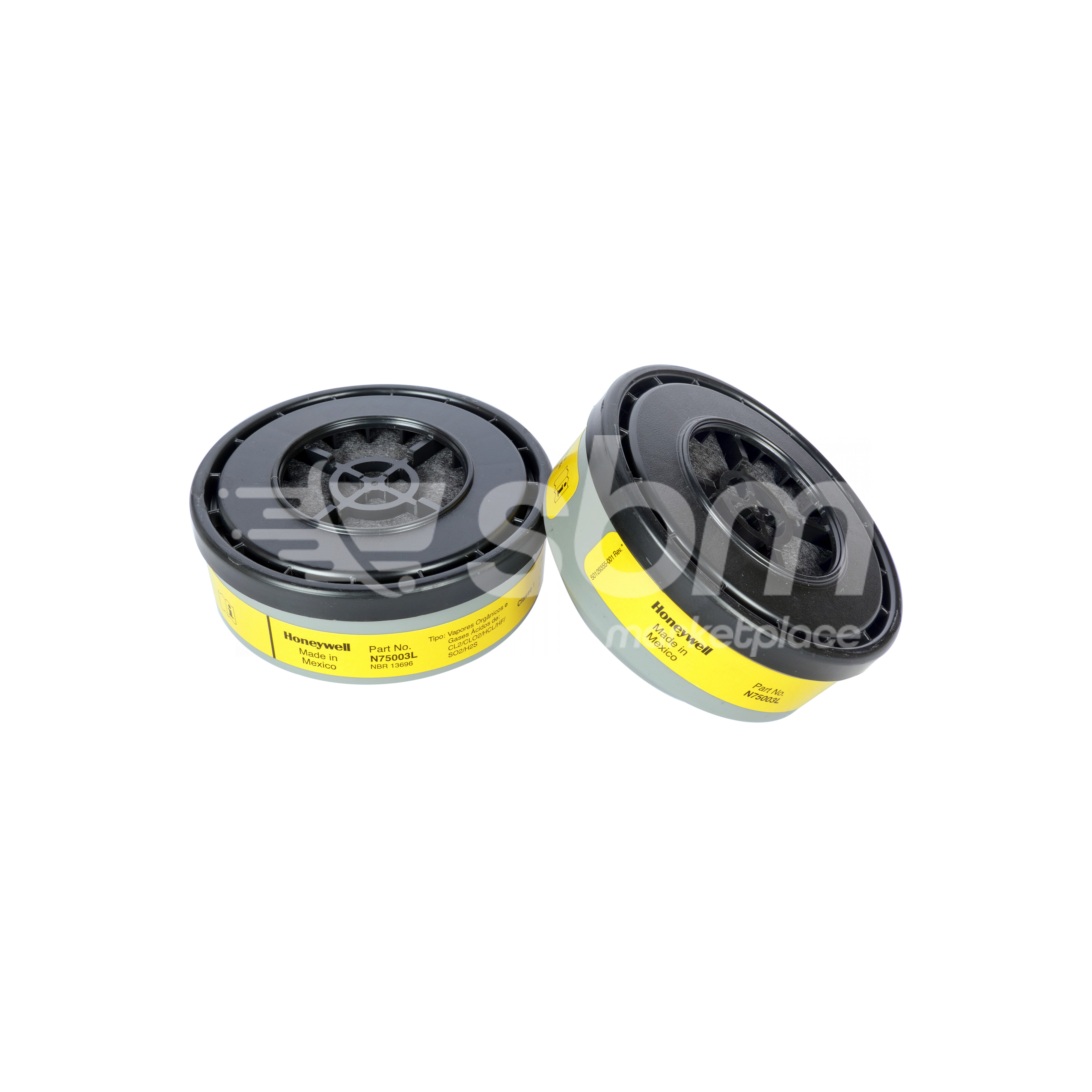 North by Honeywell, Organic Vapour & Acid Gas Respirator Cartridge, Part No: N75003L