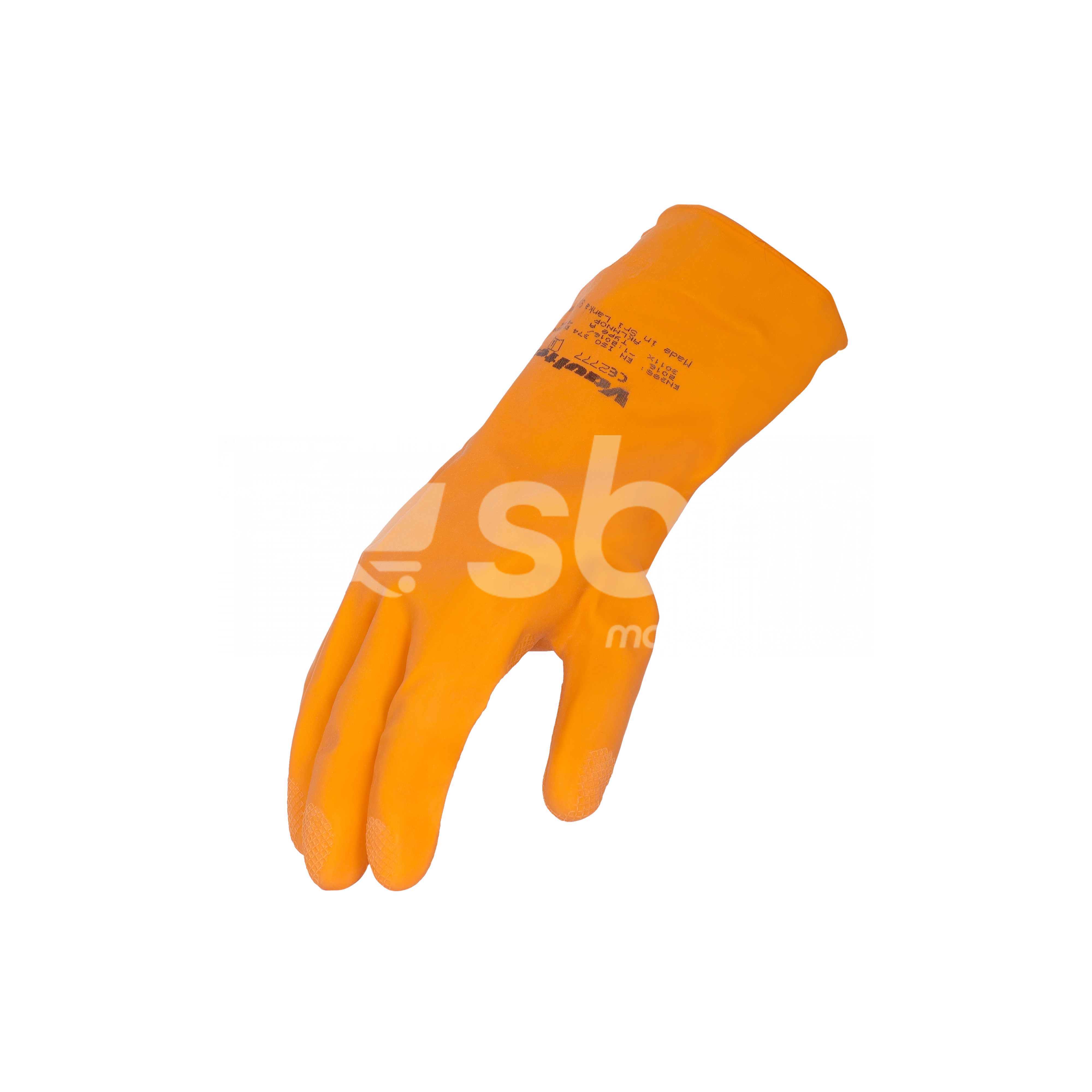Vaultex, Latex Flockline Gloves, Orange Color Length - 33 cm