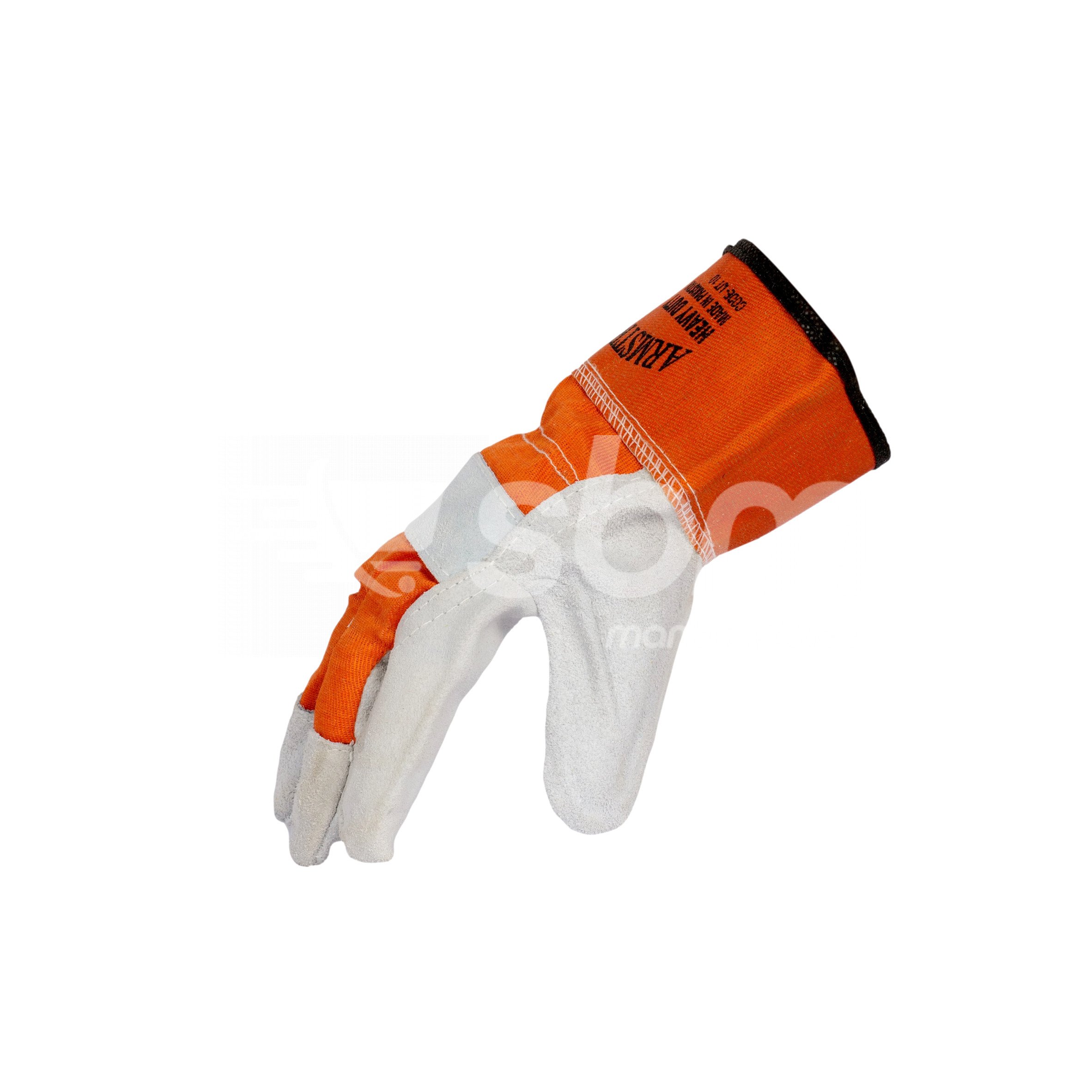 Leather Gloves, Orange Color