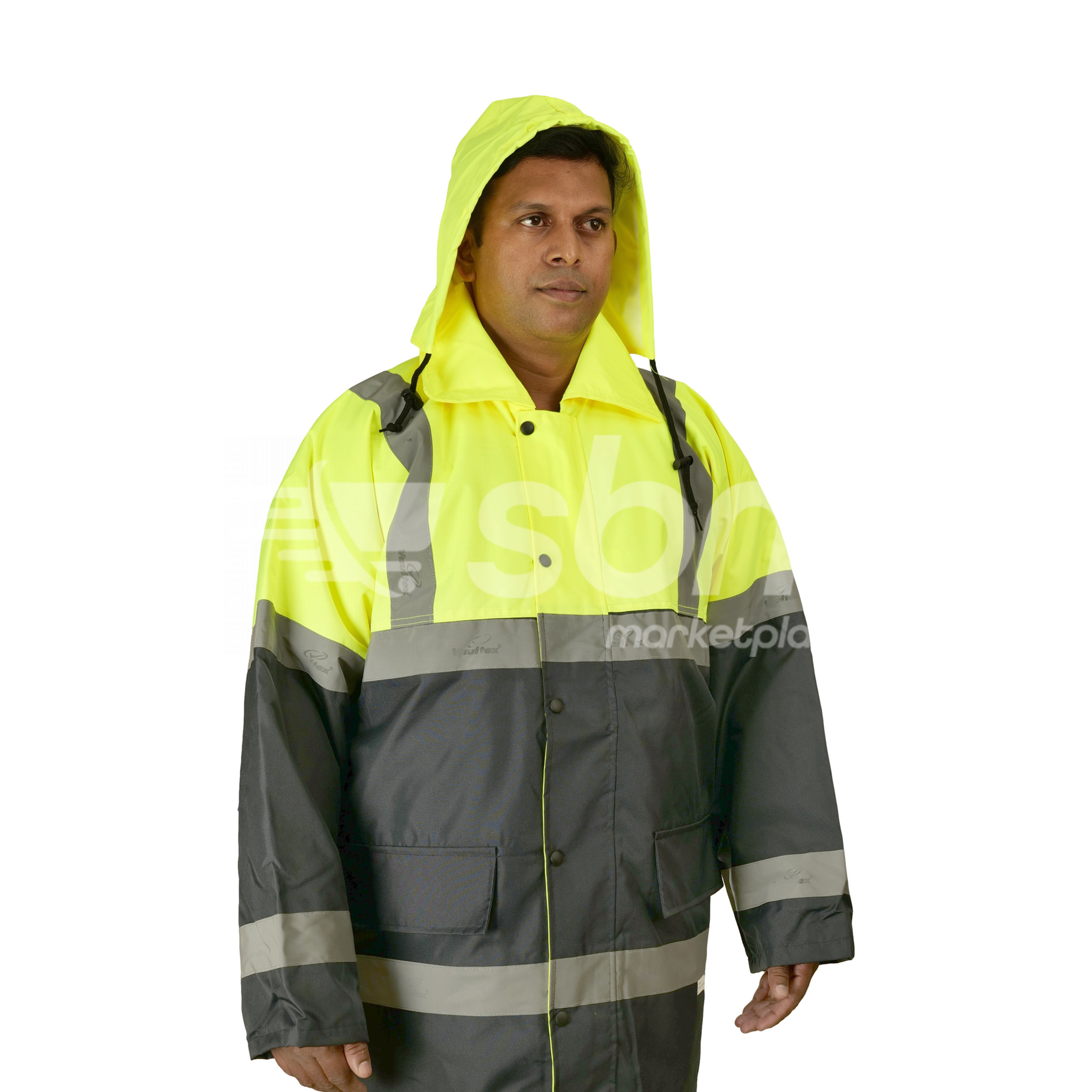 Vaultex, Winter Jacket with High Quality Vaultex Reflective Tape, Navy & Yellow Color