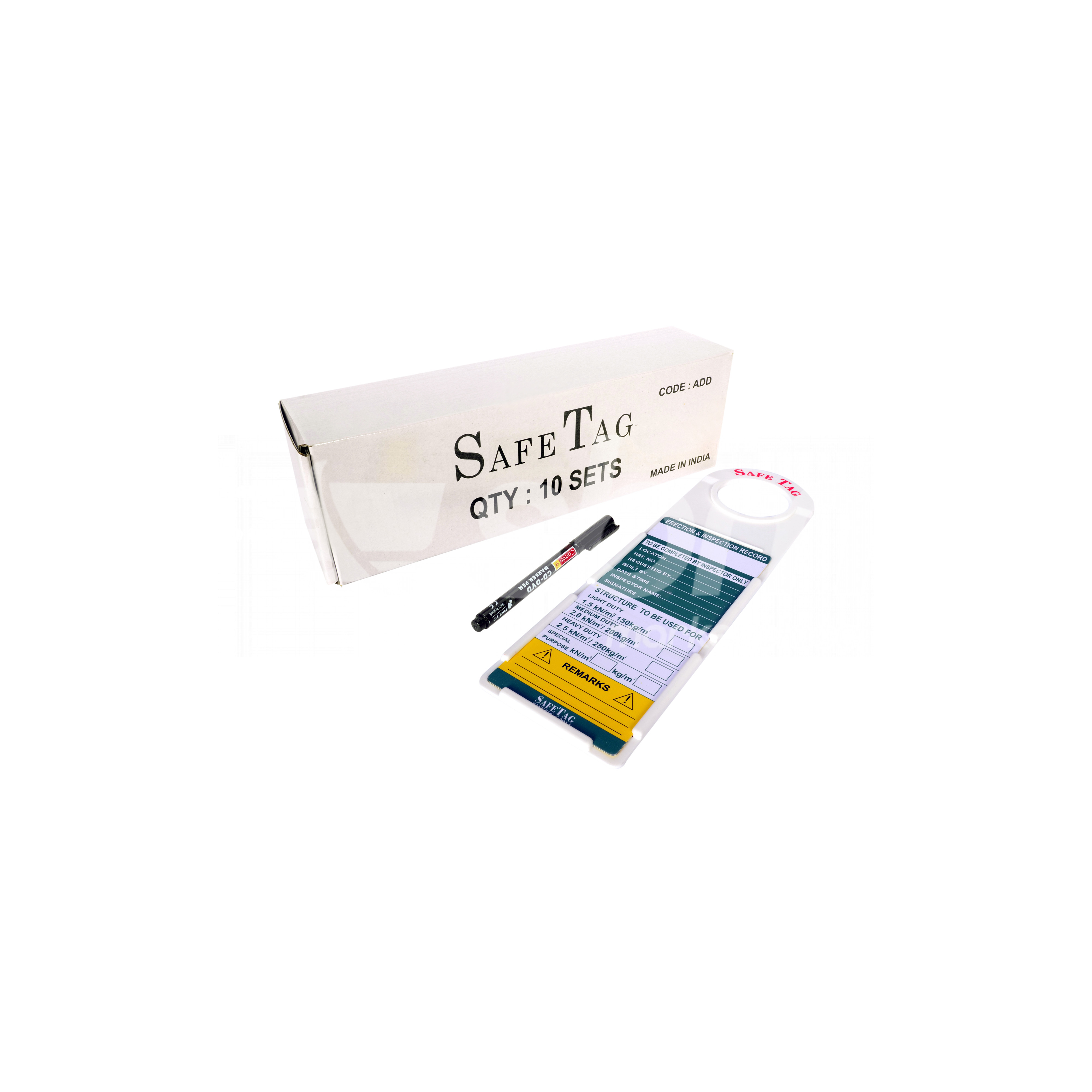 Scafolding Tags, 10 Holder + 2 Marker