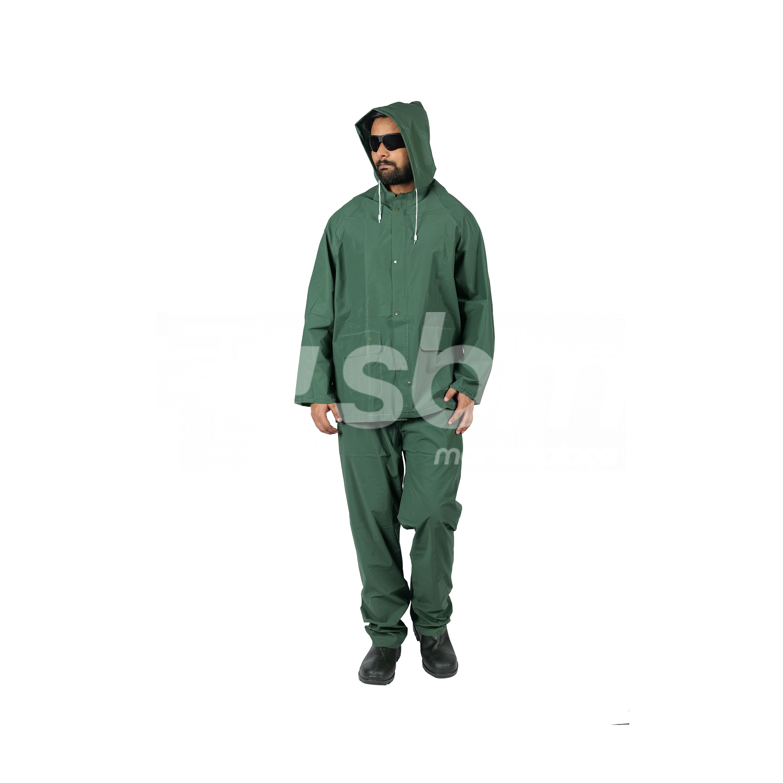 WorkLand, No Warranty 2PC Rain Suit, Green Color