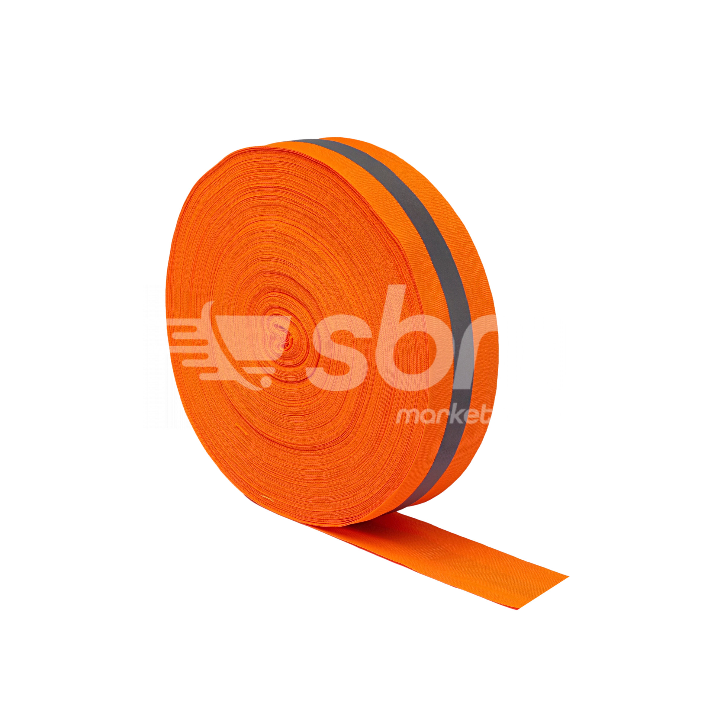 Vaultex, Reflective Tape, 2 Inch, Orange & Grey Color, 100 Meters