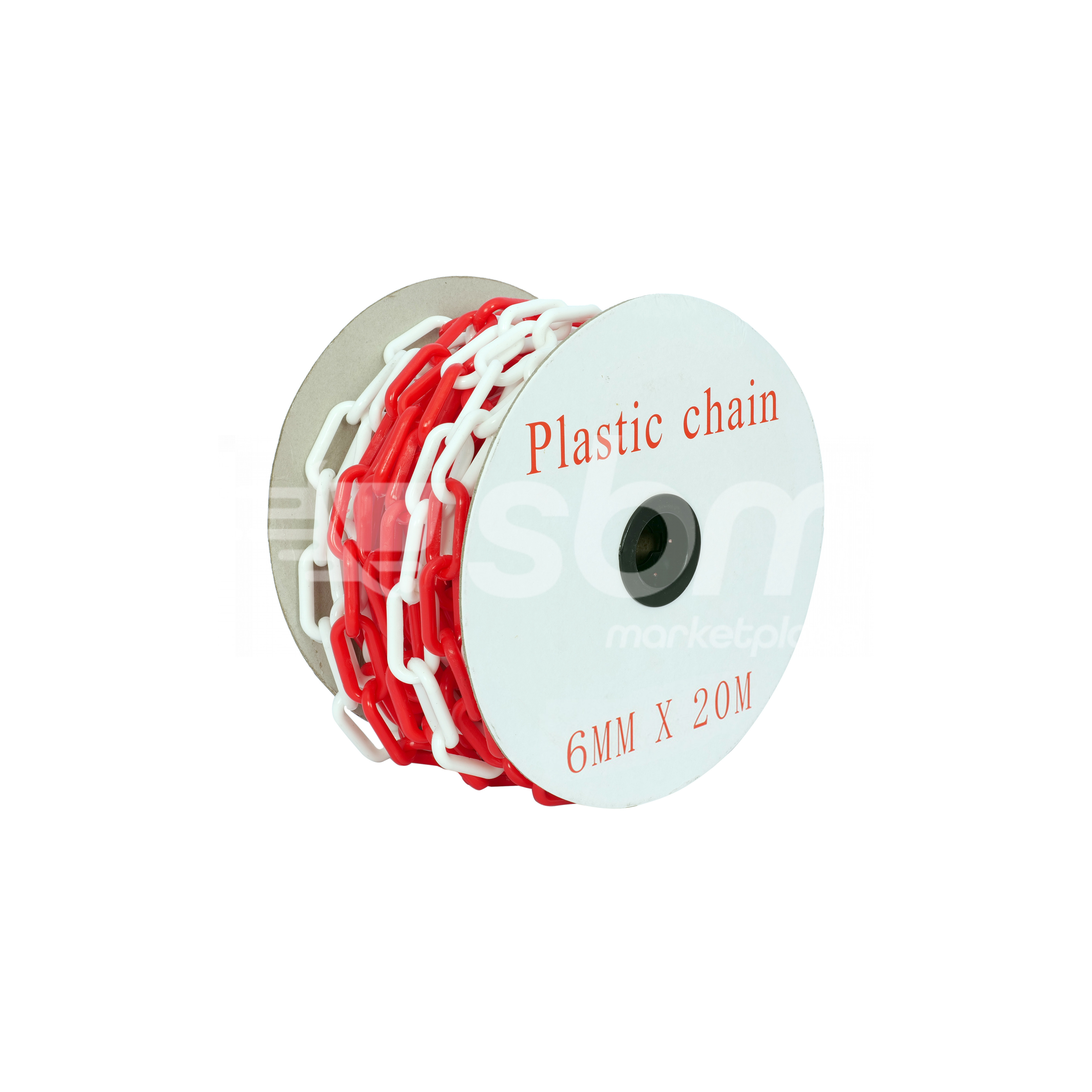 PVC Chain, Size: 6 Mm X 20 Meters, Red & White Color