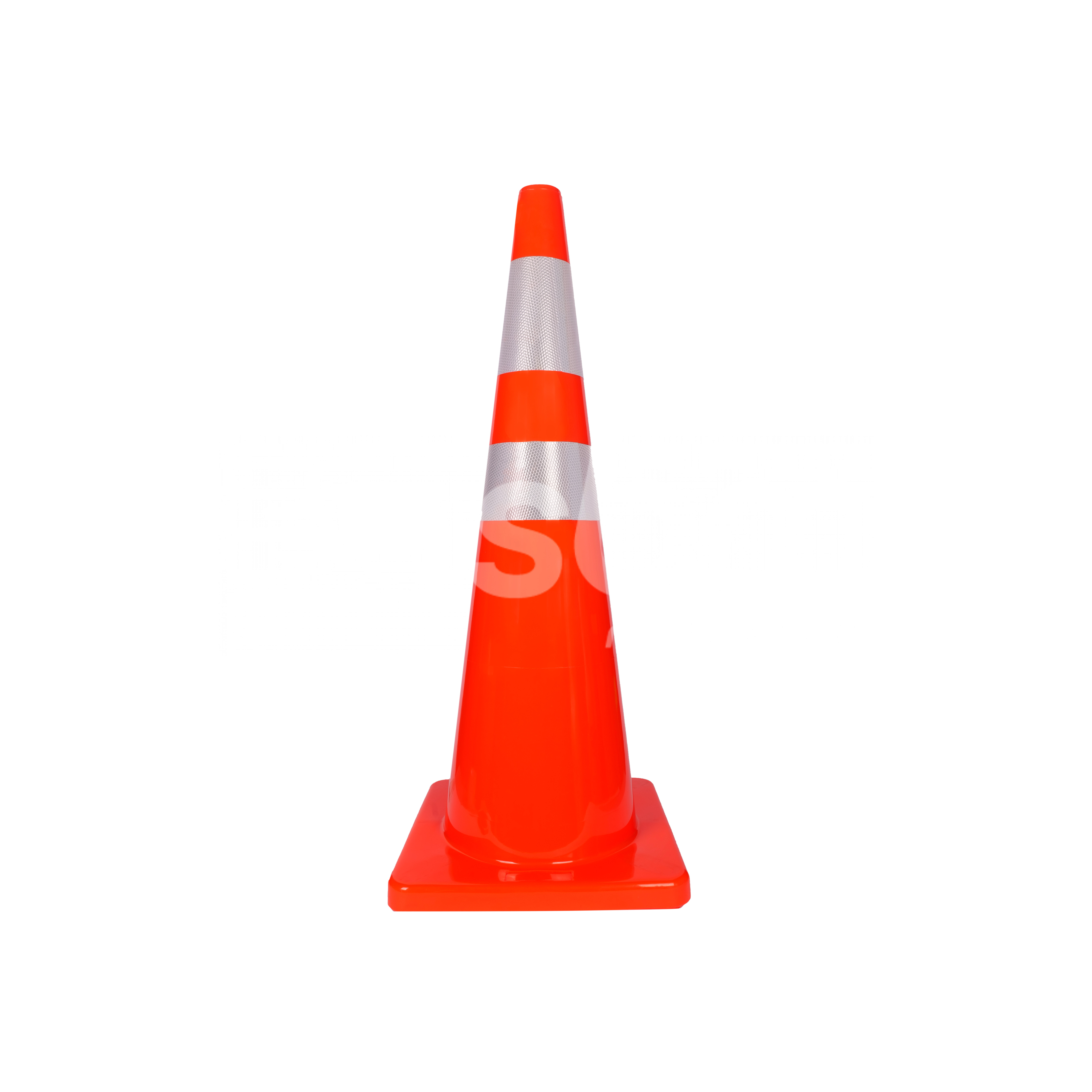 PVC Cone with 15 + 10 cm Reflective Tape, 90 cm, Red Color, Part No: S1233