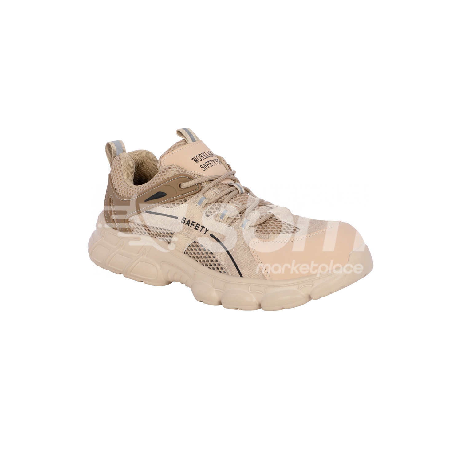 Workland, SBP Non-Metal Low Ankle Protective Footwear, Beige Color