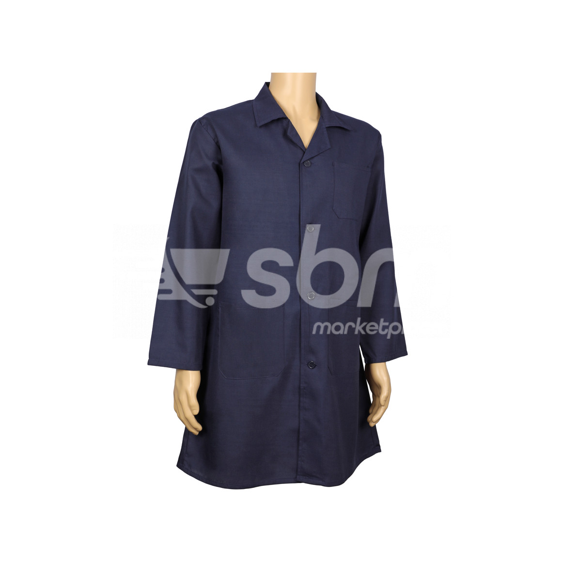 American Tag, 35/65 Lab Coat, Navy Blue Color