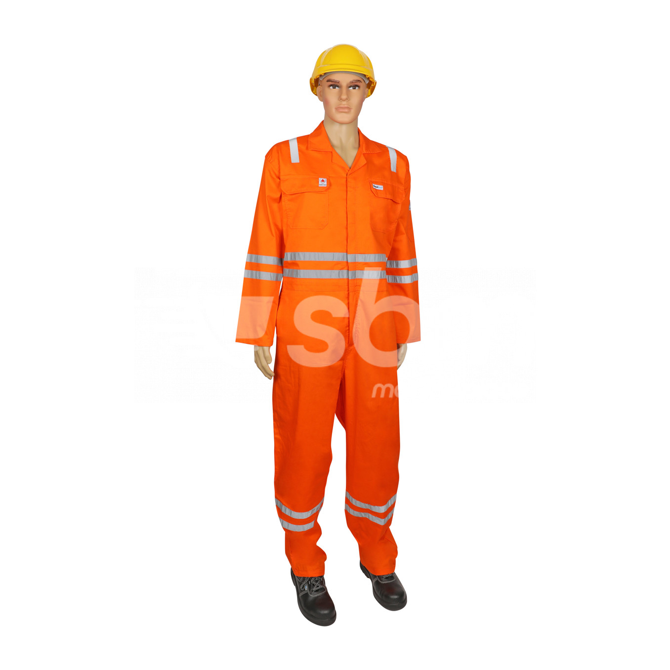 Vaultex, Fire Retardant Coverall with Reflective, 230 Gsm, Orange Color