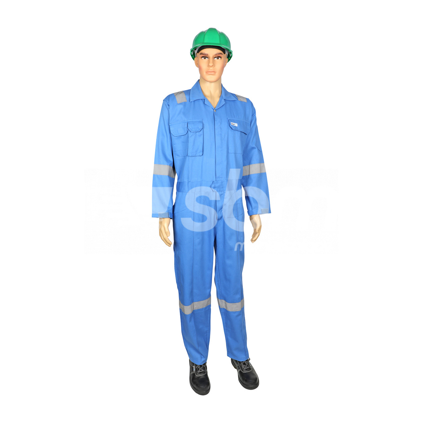 Vaultex, 100% Cotton Coverall 240 Gsm, Petrol Blue Color