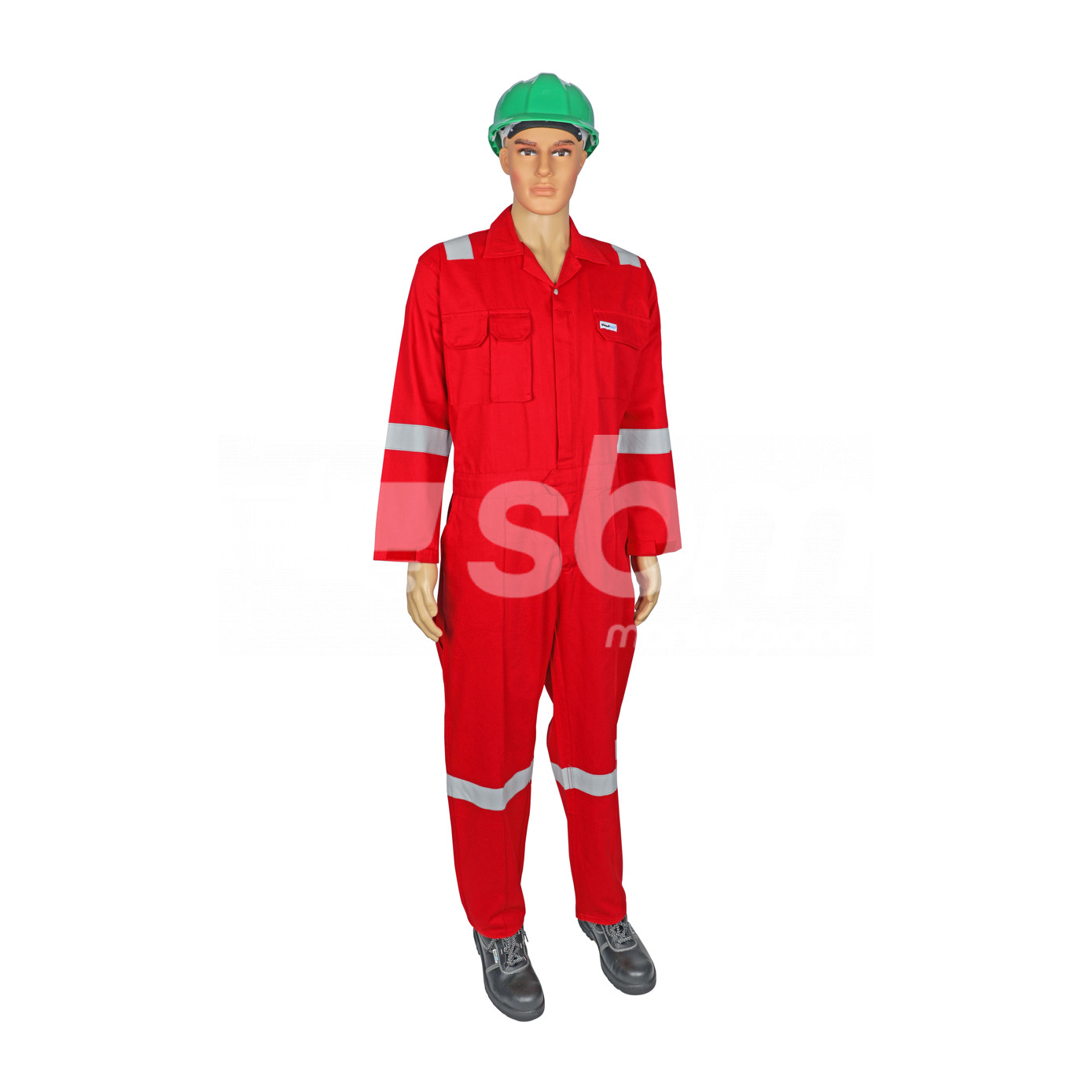 Vaultex, 100% Cotton Coverall 240 Gsm, Red Color