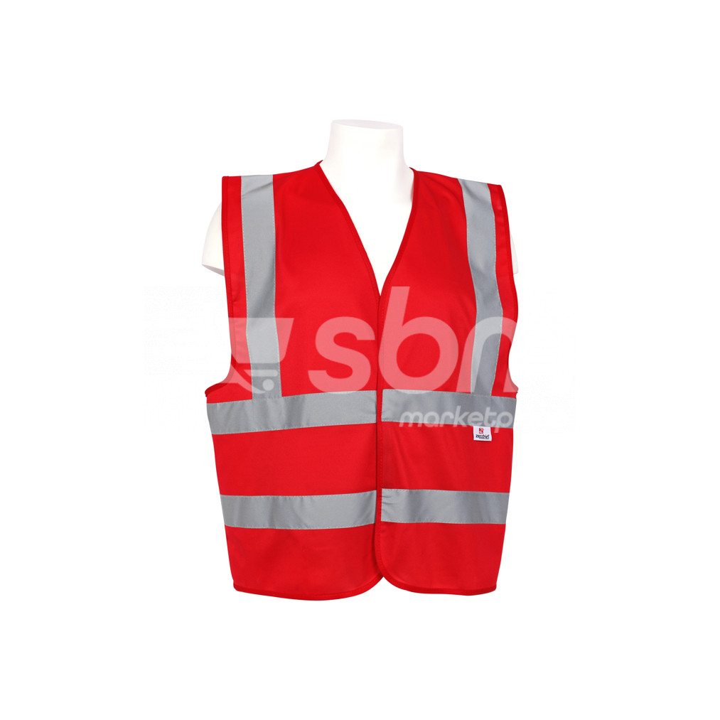 Zecchin, Premium Safety Fabric Vest, Red Color