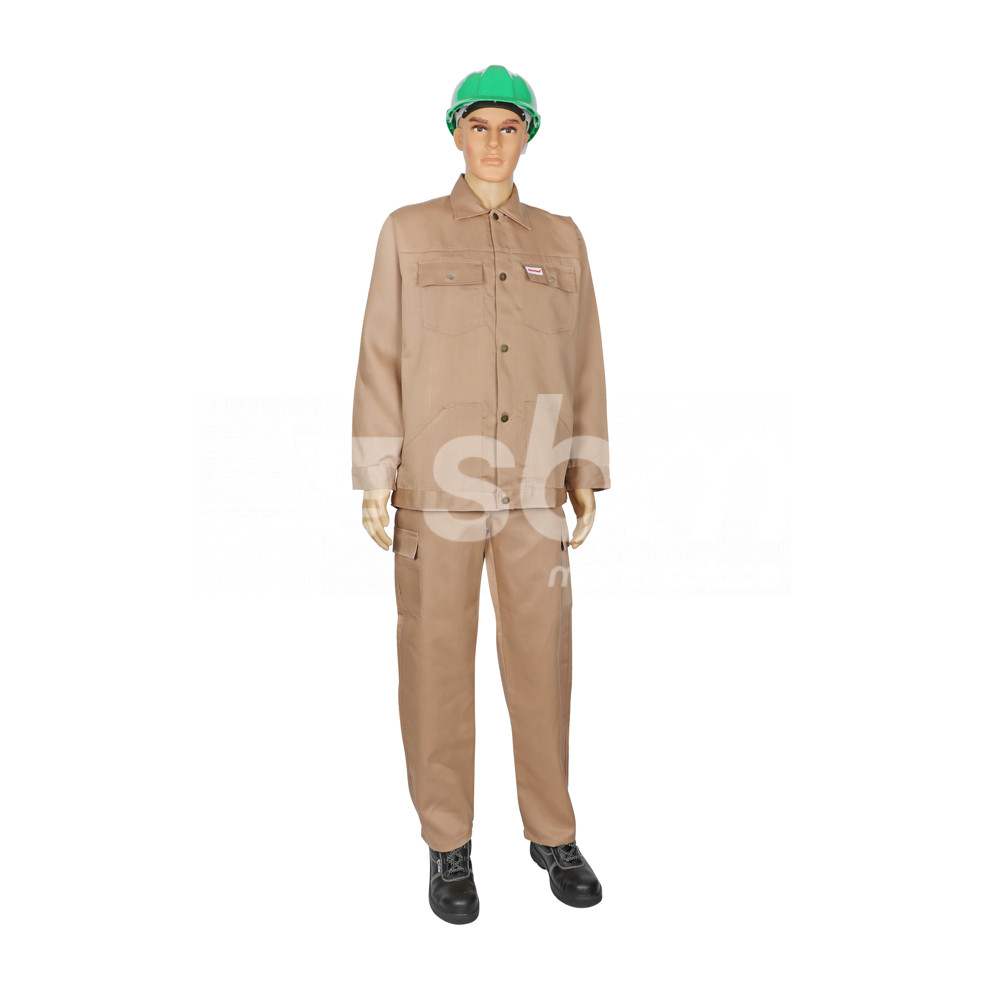 Vaultex, 100% Twill Pant & Shirt, Beige Color