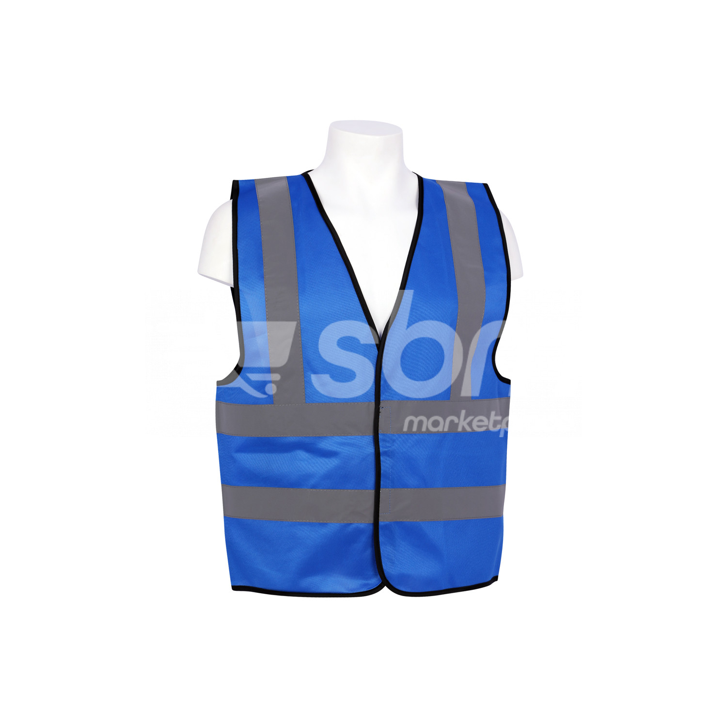 Vaultex, 100% Polyester Fabric Safety Vest, Blue Color