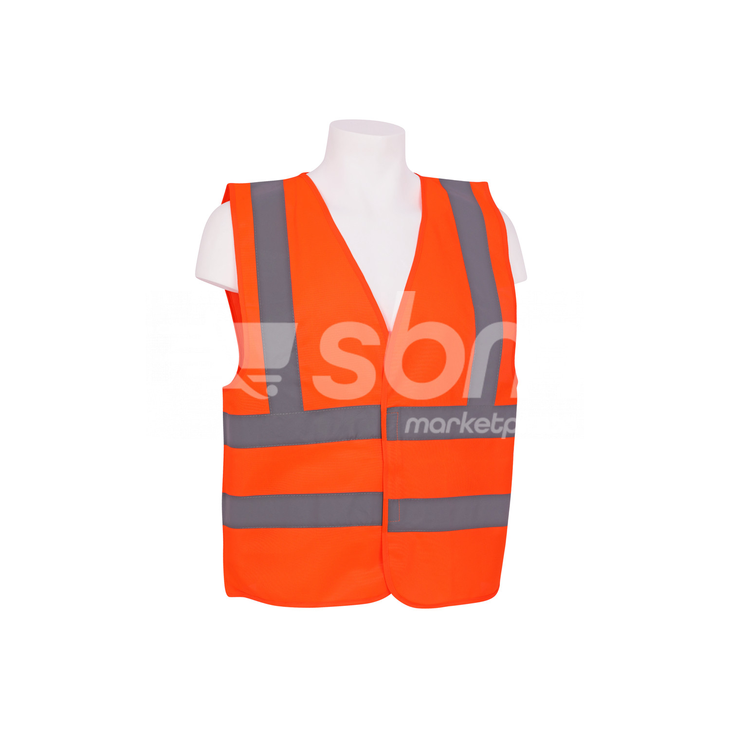 Vaultex, 100% Polyester Safety Fabric Vest, Orange Color