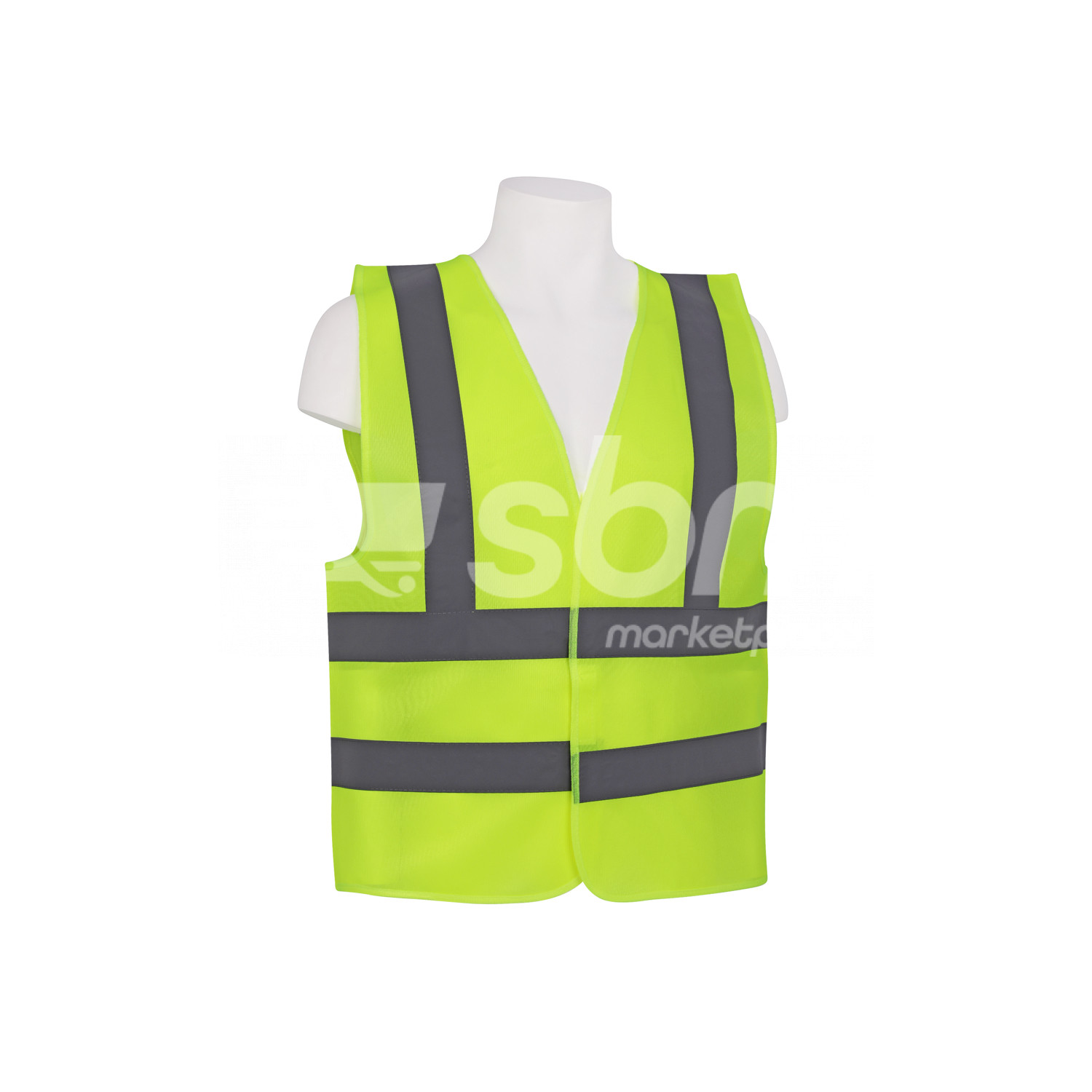 Vaultex, 100% Polyester Safety Fabric Vest, Yellow Color