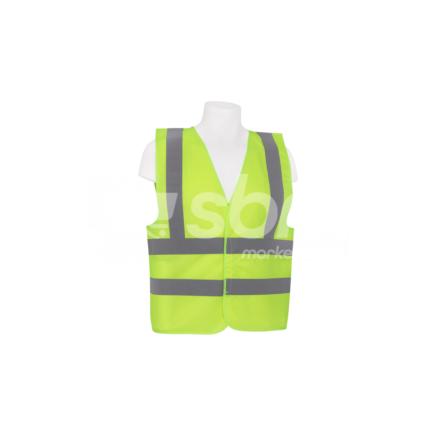 Vaultex, 100% Polyester Safety Fabric Vest, Yellow Color