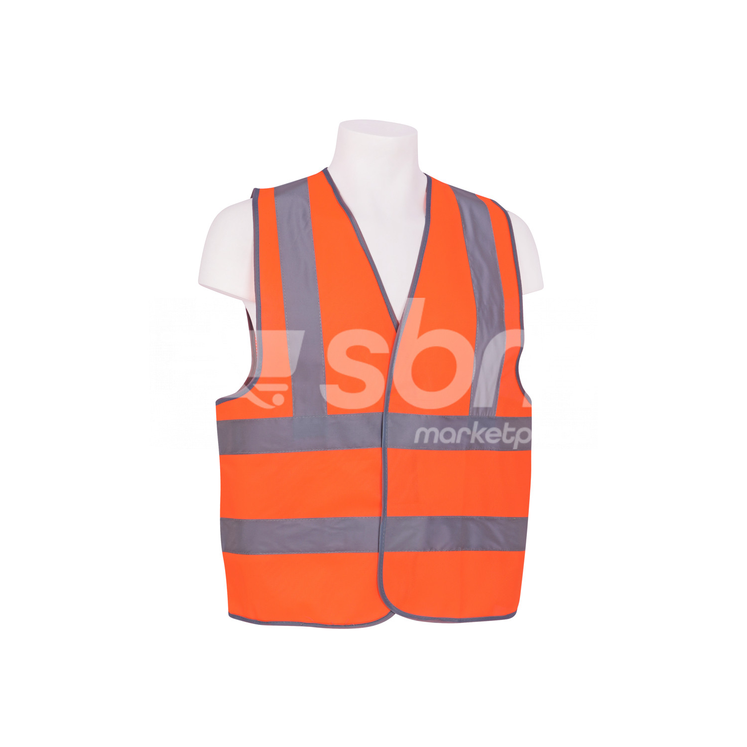 Vaultex, Safety Vest, Front Side Fabric and Back Side Net, Orange Color