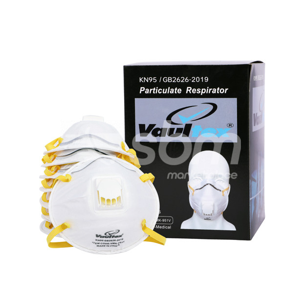 Vaultex, KN95 Respirator With Valve, Cup Type, Non-Medical Use
