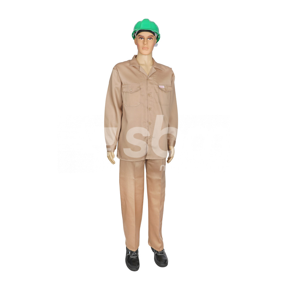 Vaultex, 100% Twill Pant Shirt, Beige Color