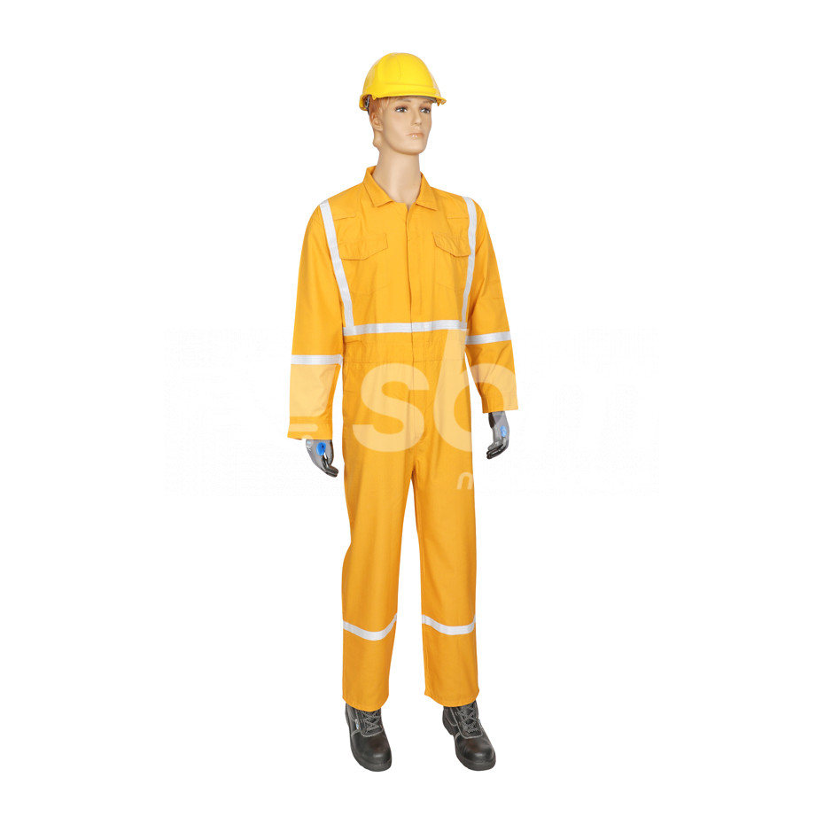 Vaultex, IFR Aramid Coverall with Reflective, 150 Gsm, Yellow Color