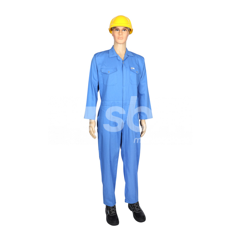 Vaultex, 100% Cotton Coverall, 200 gsm, Petrol Blue Color