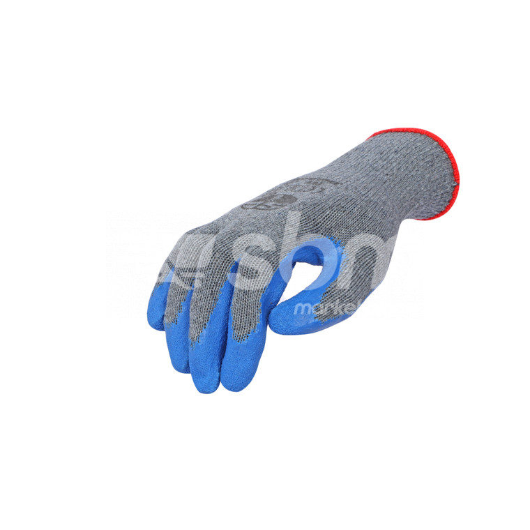 SCI, Latex Coated Gloves, Grey & Blue Color