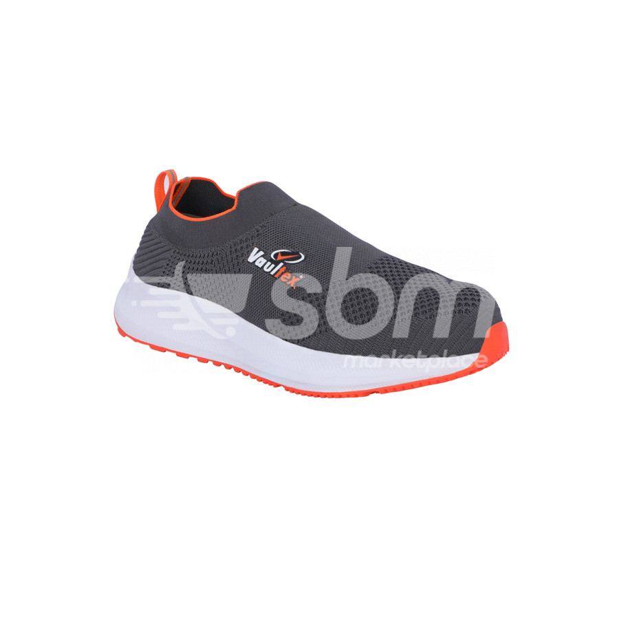 Vaultex, SBP Low Ankle Slip-On Protective Footwear, Grey & White Color