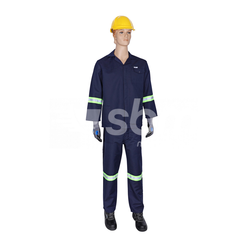 Vaultex, WR Finish Jacket & Trouser Sets With Reflective,190 Gsm,Navy Blue Color
