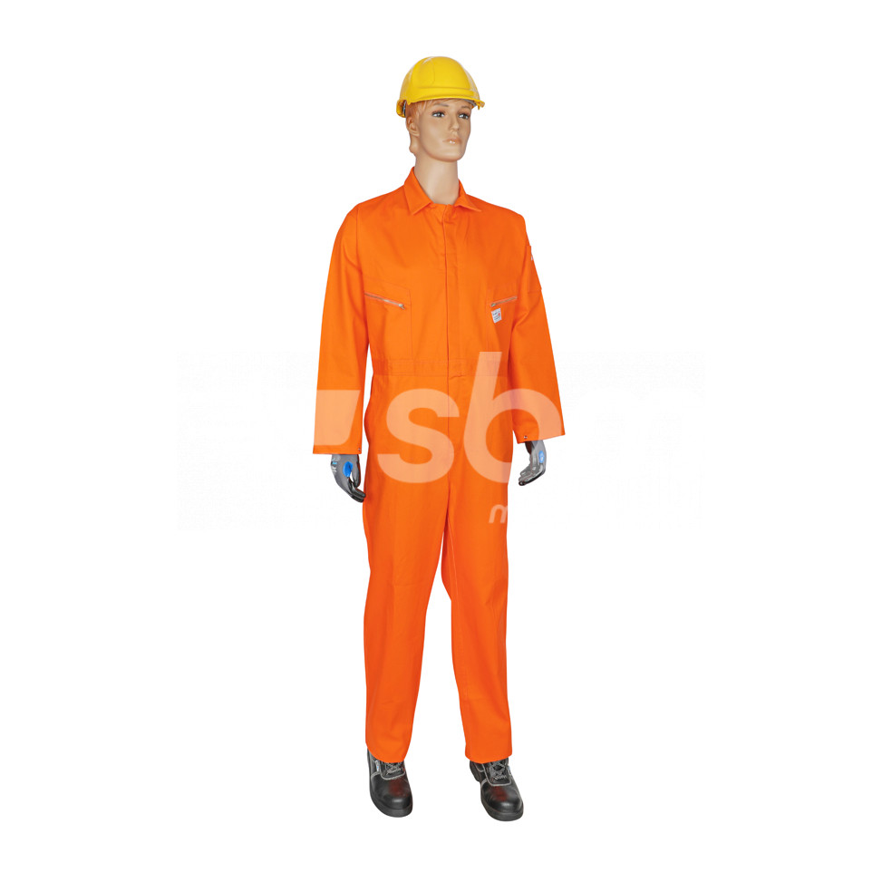 Vaultex, Fire Retardant Coverall with Labels, Orange Color